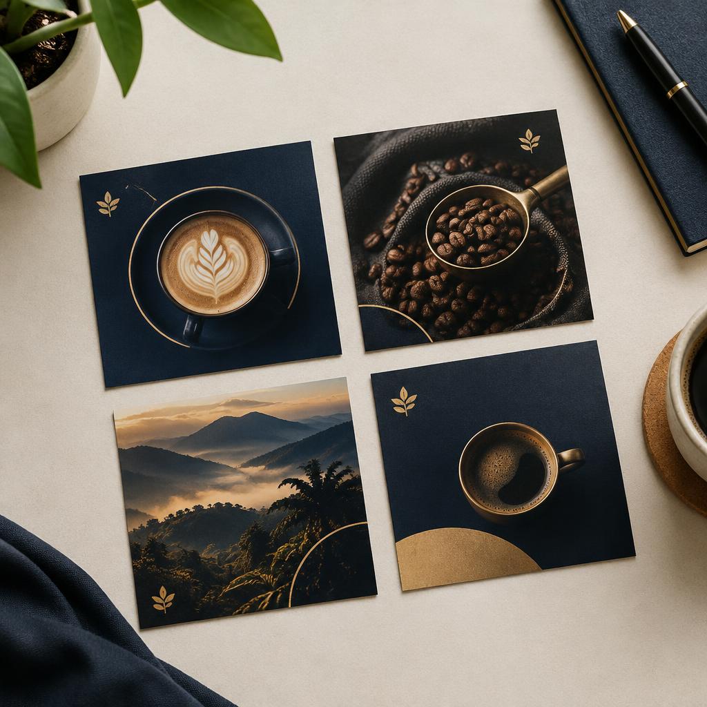 Illustrative social post designs